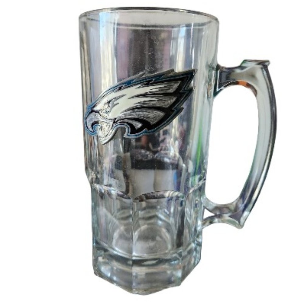 🎁🎁🔥🔥🦅🦅BNWOT: NFL PHILADELPHIA EAGLES 8-INCH GLASS BEER MUG🎁🎁🔥🔥🦅🦅